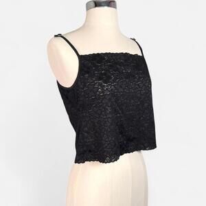 Black Lace Cami Crop Top